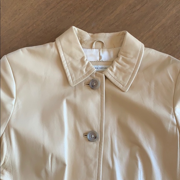 Vintage Banana Republic Leather Lady Coat sz Med - Picture 4 of 5